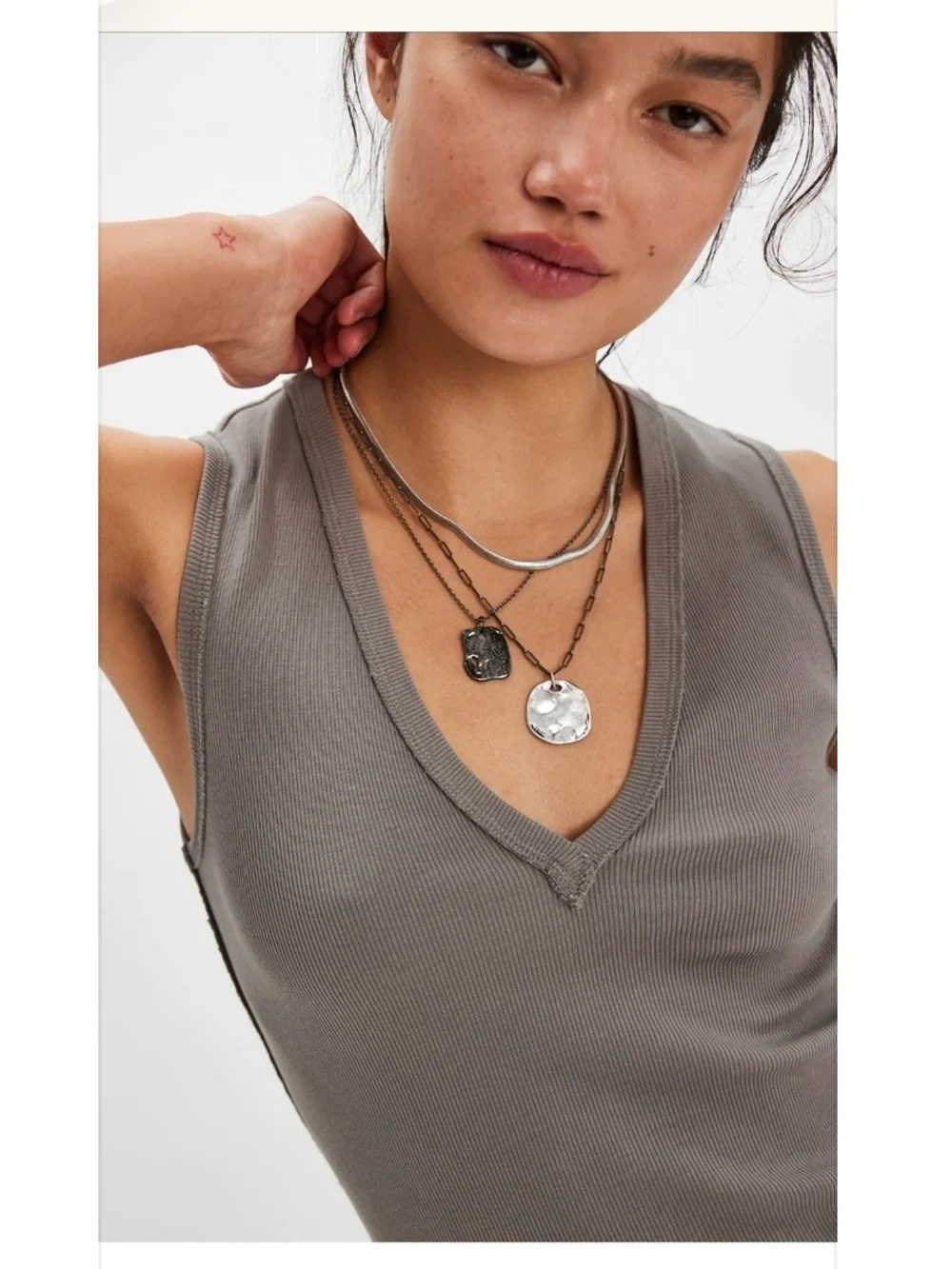 Free People Neria V Neck Tank Top.